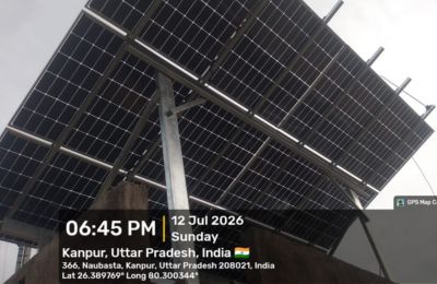 3kW residential rooftop solar installation in Naubasta, Kanpur
